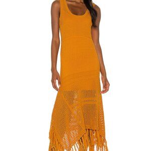 ALC Crochet Carolyn knit midi dress with cotton Lycra slip size L. NWOT